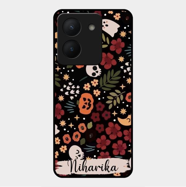 Hellowean Customize Glass Case Cover For Vivo Y36