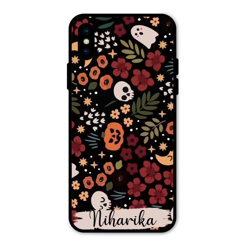 Hellowean Glossy Metal Case Cover For iPhone XS