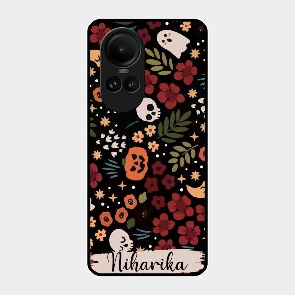 Hellowean Glossy Metal Case Cover For Oppo Reno 10 5G