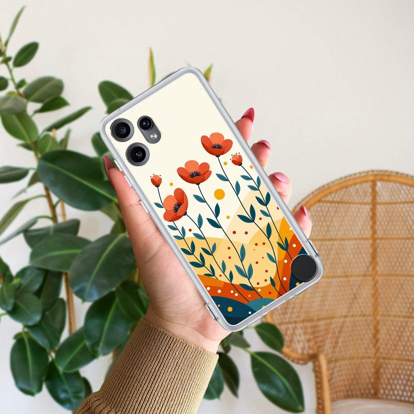 Hillside Bloom Transparent Silicon Case For Nothing