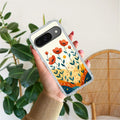 Hillside Bloom Transparent Silicon Case For Google Pixel 9
