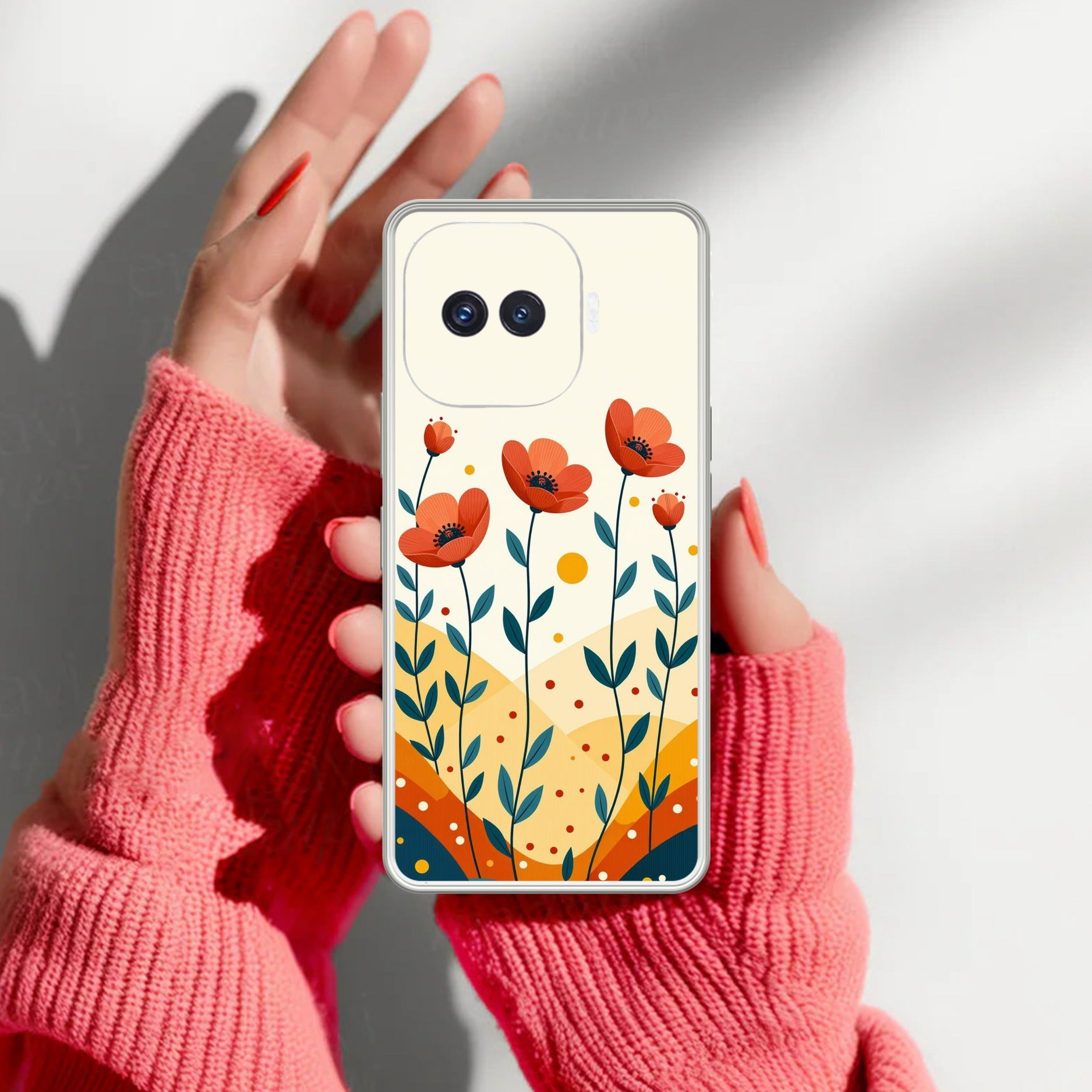 Hillside Bloom Transparent Silicon Case For iQOO 15R 5G