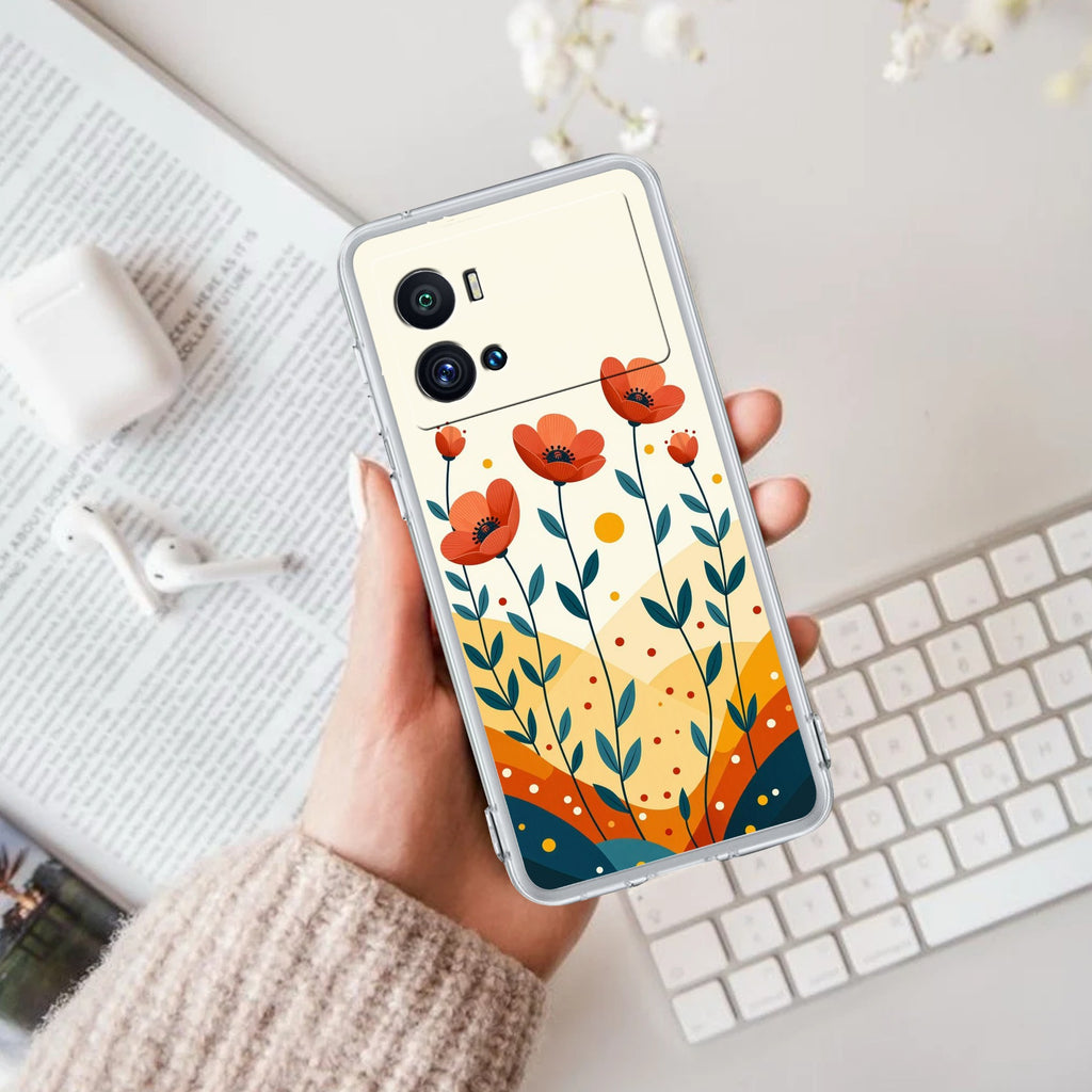 Hillside Bloom Transparent Silicon Case For iQOO Neo 7 Pro 5G