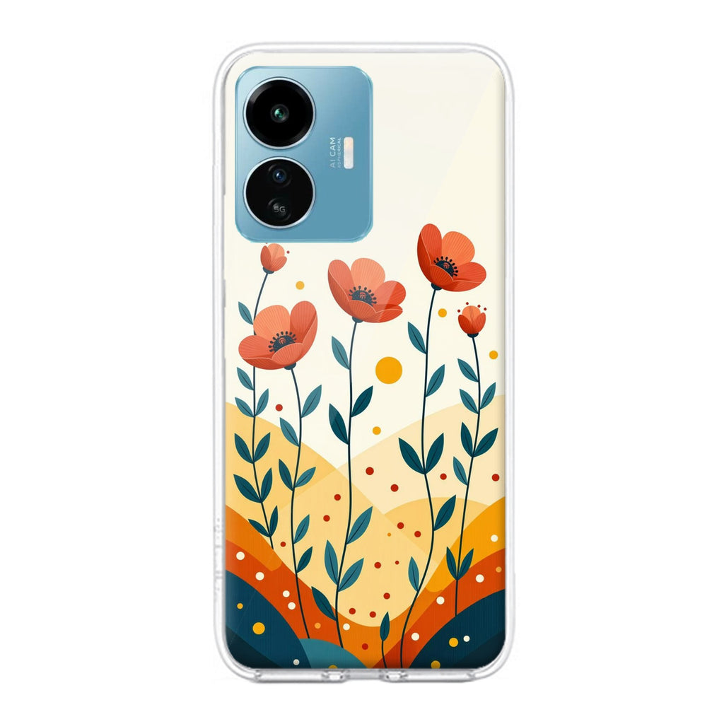 Hillside Bloom Transparent Silicon Case For iQOO Z6 Lite 5G