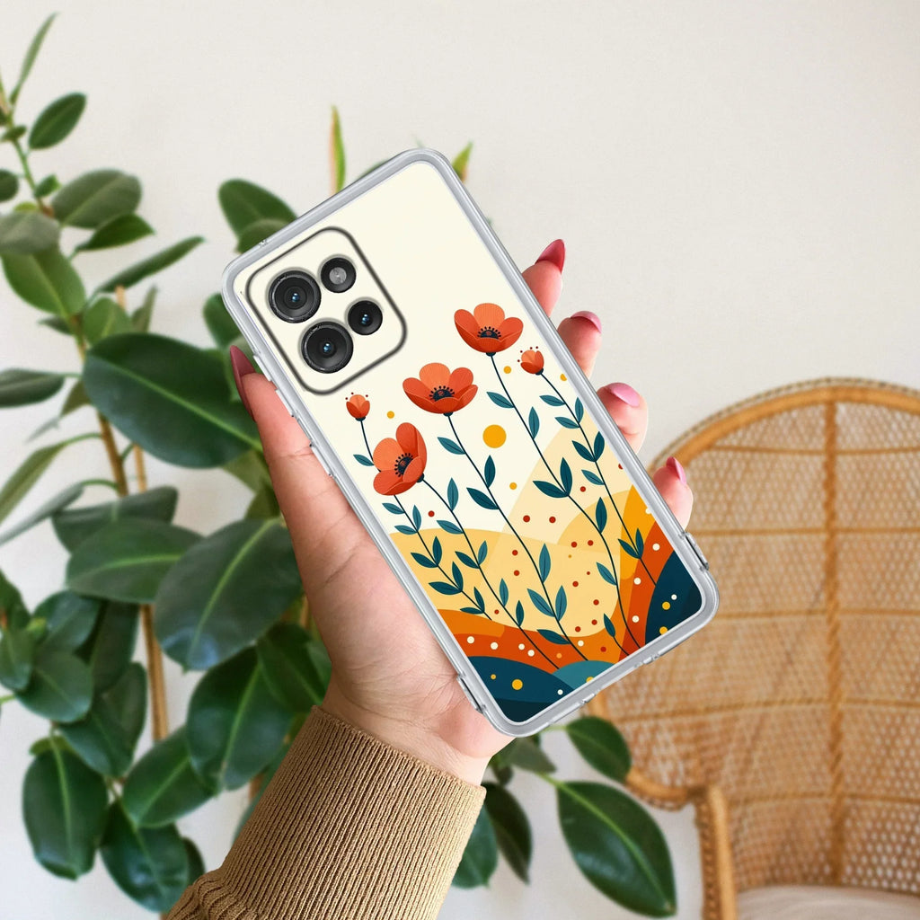 Hillside Bloom Transparent Silicon Case For Motorola - ShopOnCliQ