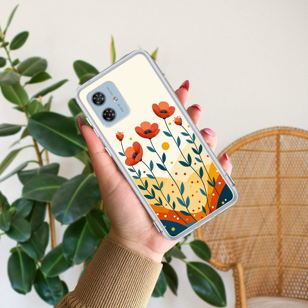 Hillside Bloom Anti Yellow Case For Motorola G64 5G