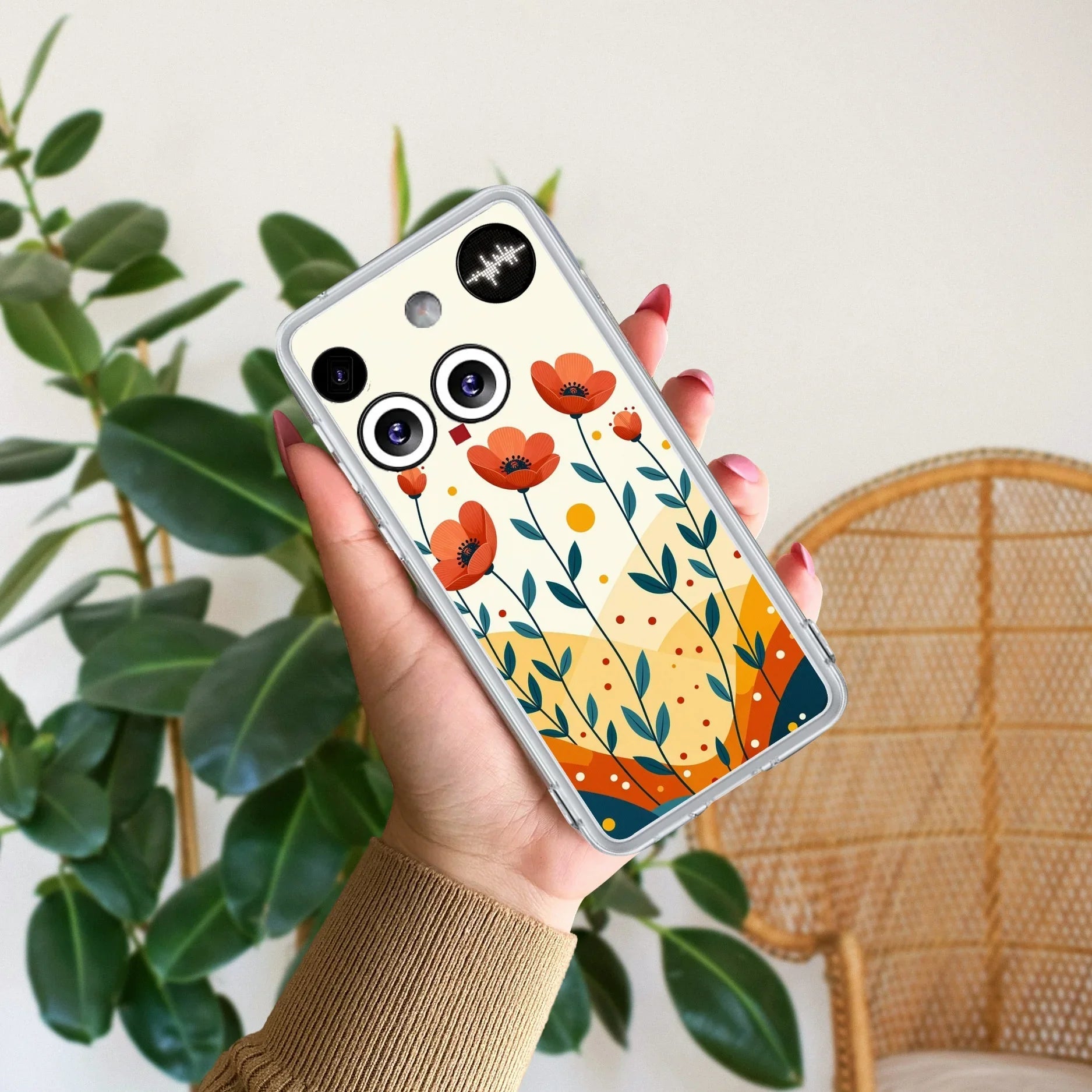 Hillside Bloom Transparent Silicon Case For Nothing - ShopOnCliQ