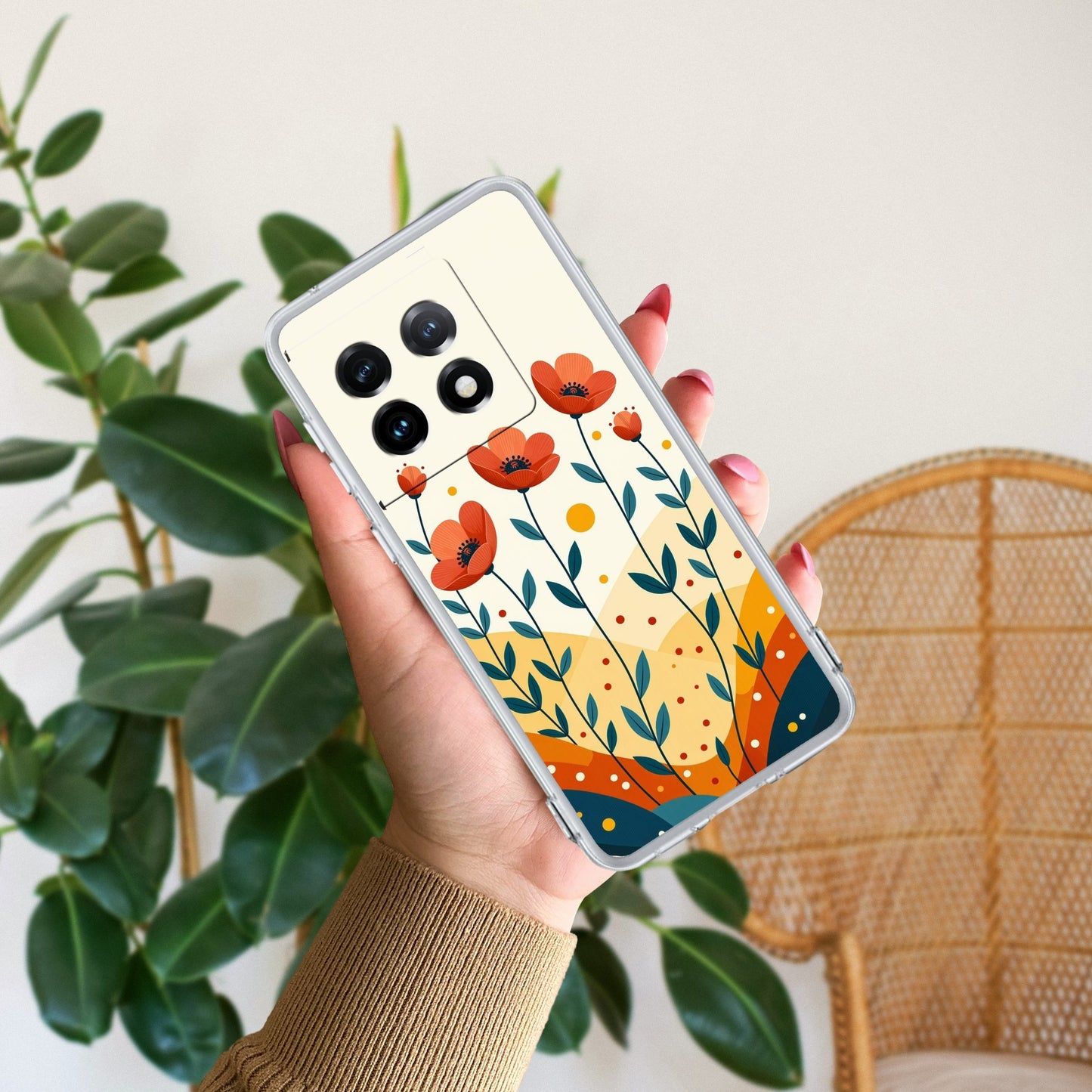 Hillside Bloom Transparent Silicon Case For OnePlus