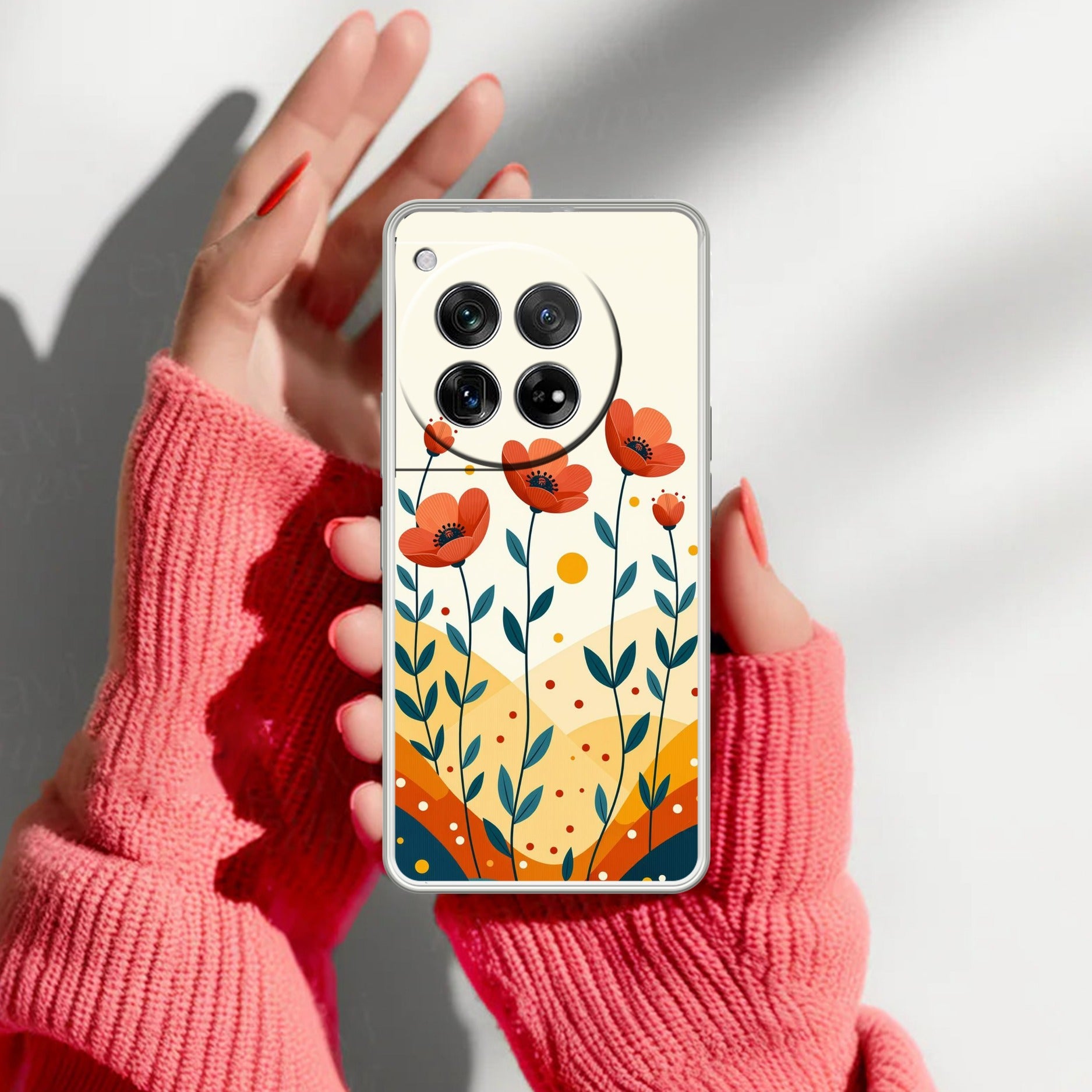 Hillside Bloom Transparent Silicon Case For OnePlus