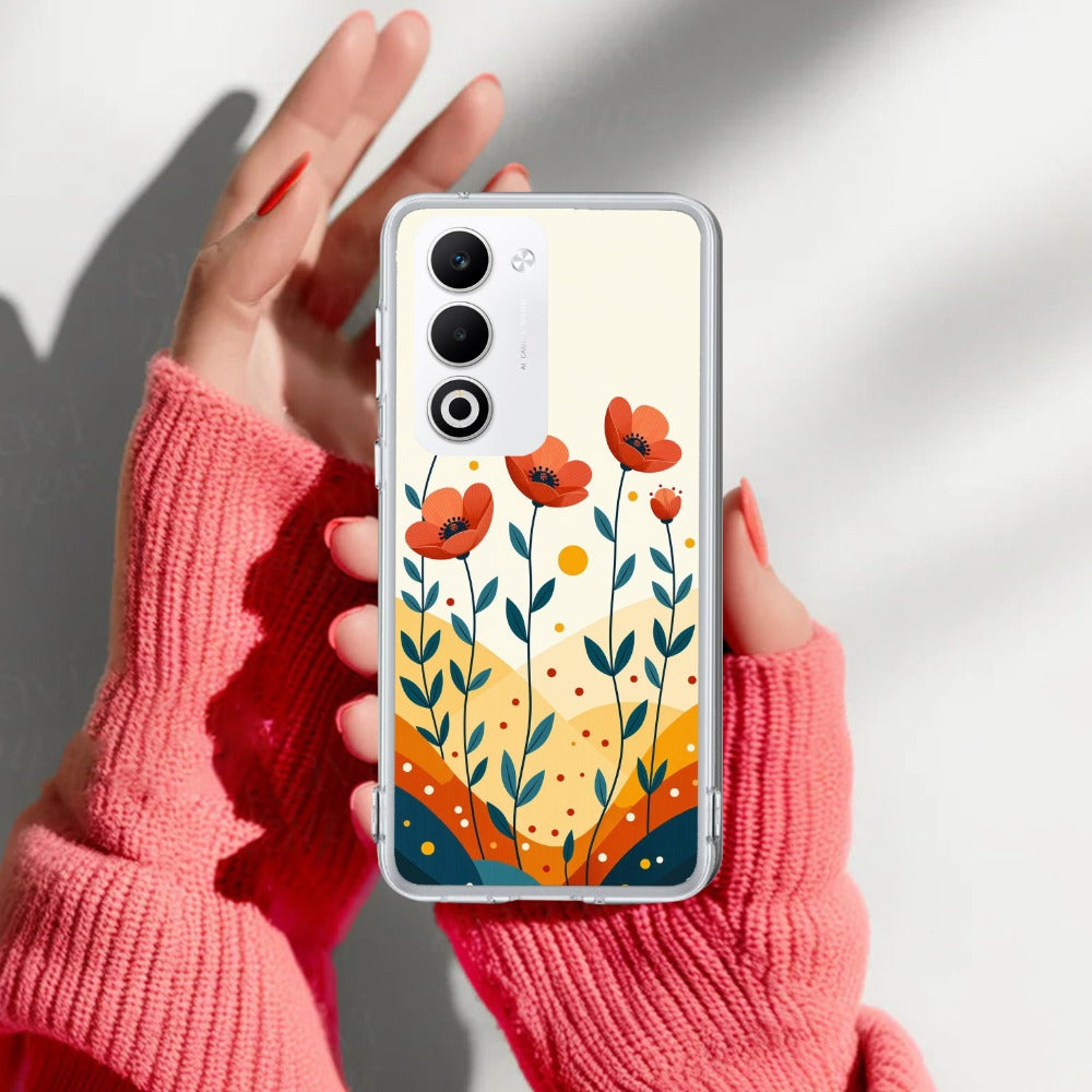 Hillside Bloom Transparent Silicon Case For Oppo