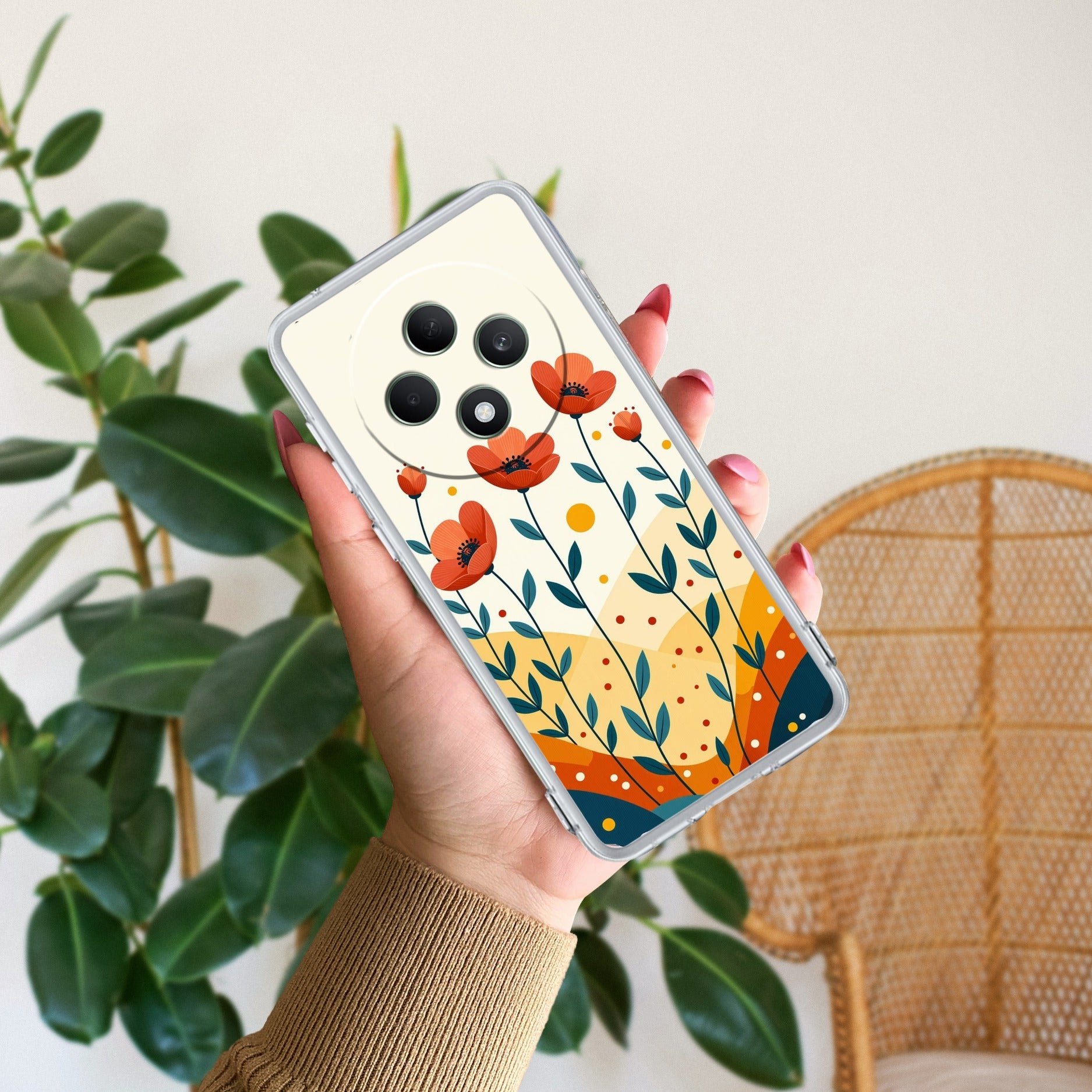 Hillside Bloom Anti Yellow Case For Oppo F27 5G