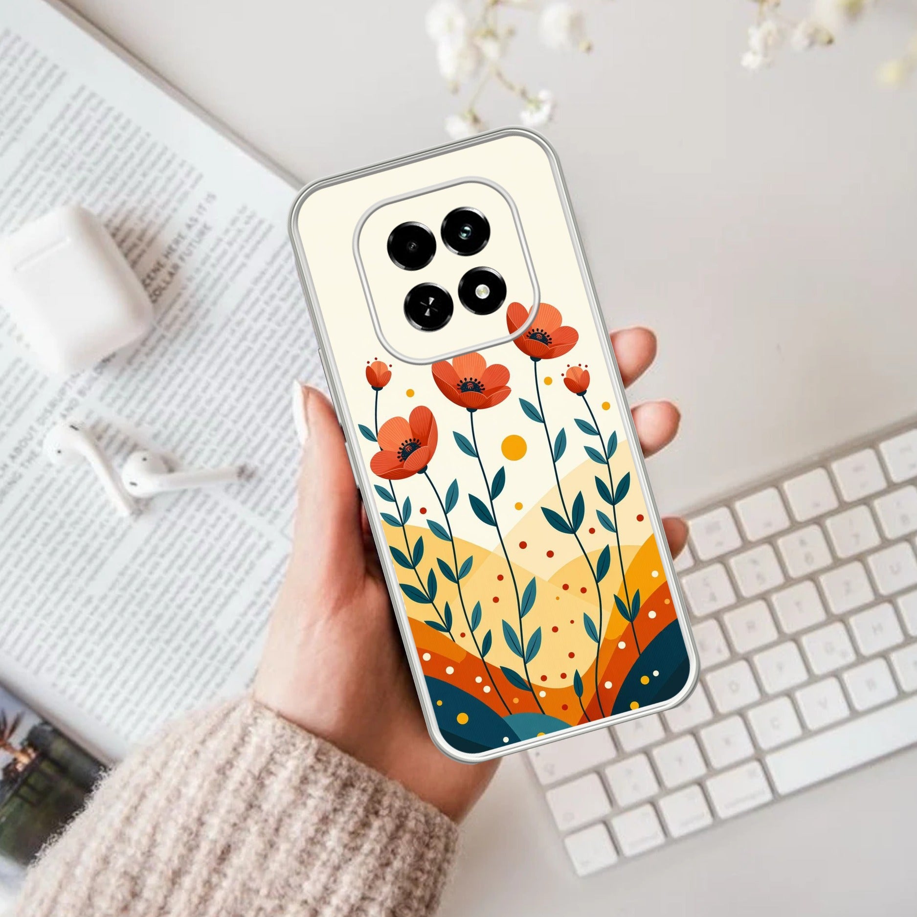 Hillside Bloom Anti Yellow Case For Oppo F29 5G