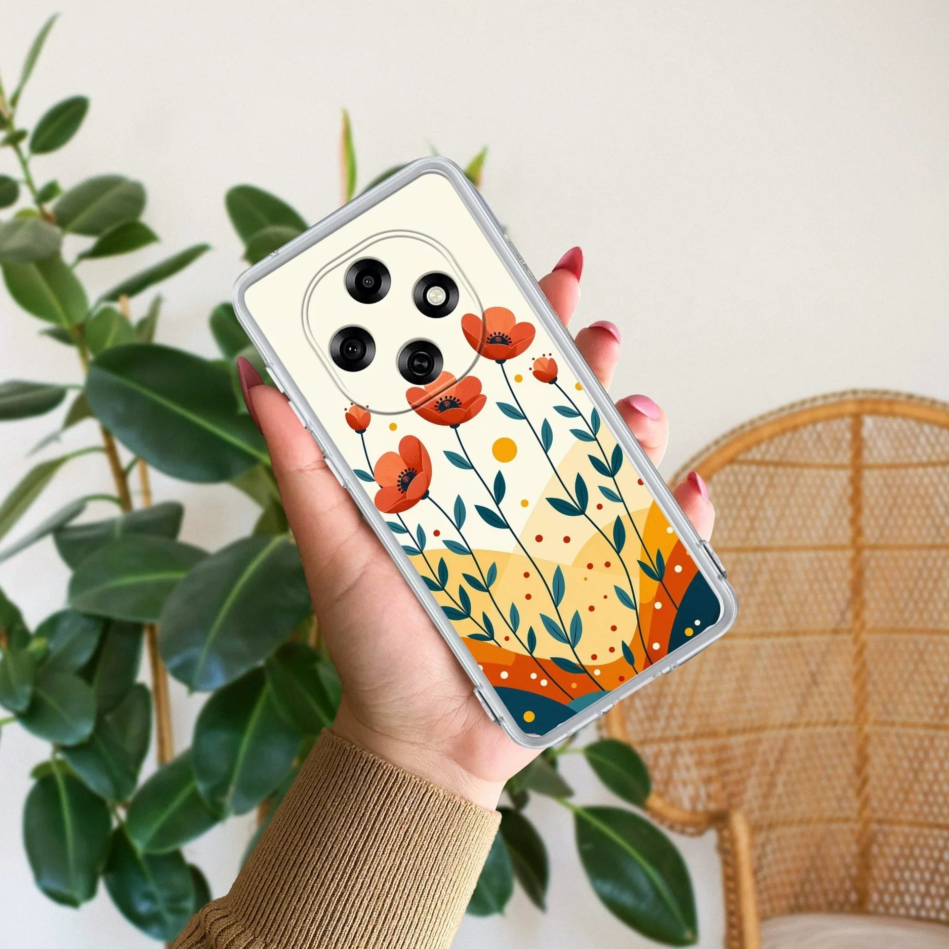 Hillside Bloom Transparent Silicon Case For Oppo - ShopOnCliQ