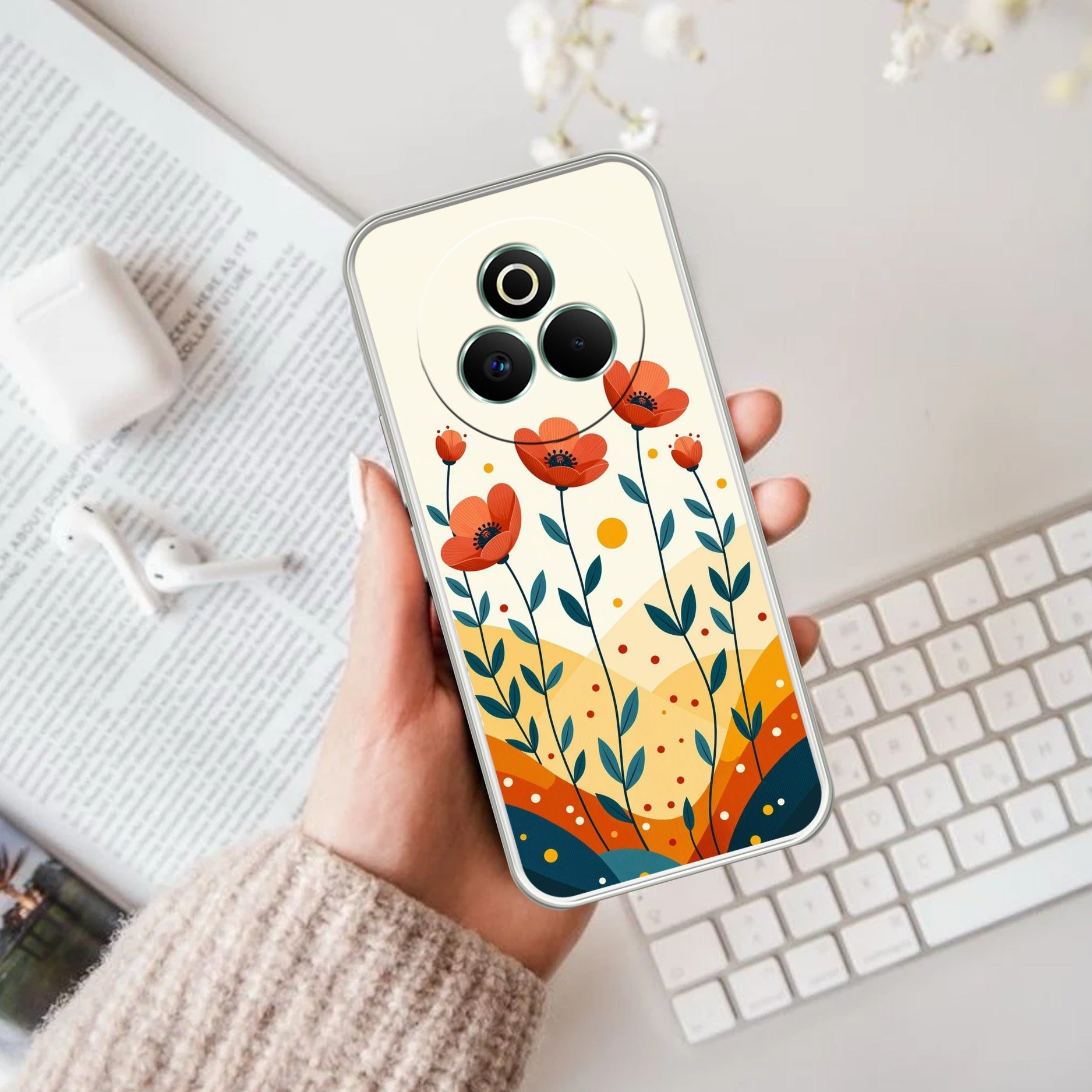 Hillside Bloom Anti Yelllow Case For Realme P3 Pro 5G