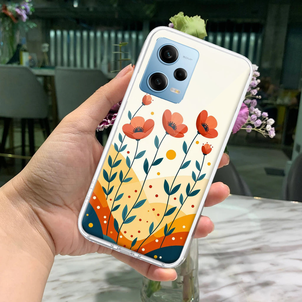 Hillside Bloom Transparent Silicon Case For Redmi Note 11T 5G
