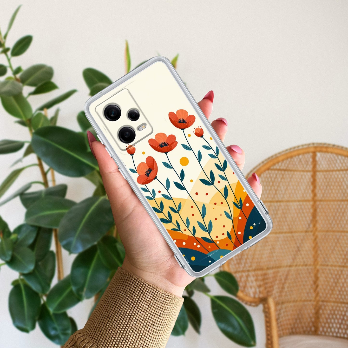 Hillside Bloom Transparent Silicon Case For Redmi/Xiaomi