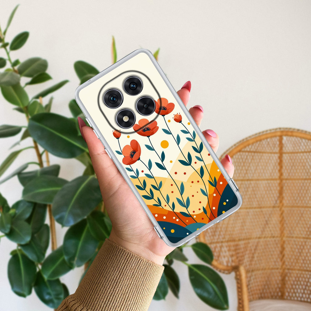 Hillside Bloom Transparent Silicon Case For Redmi Note 14 Pro Plus 5G