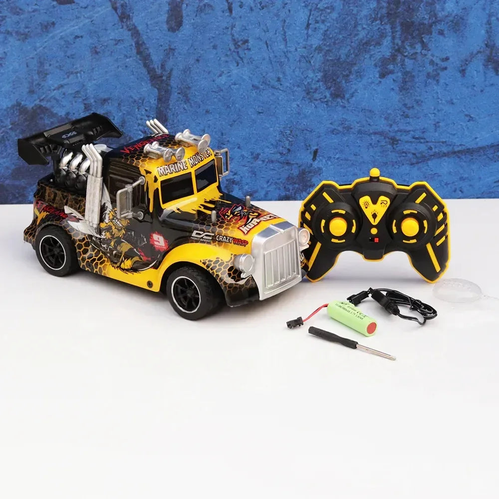 Rechargeable Remote Control Truck with 2.4GHz Frequency, Steam & LED Light Effects - ShopOnCliQ