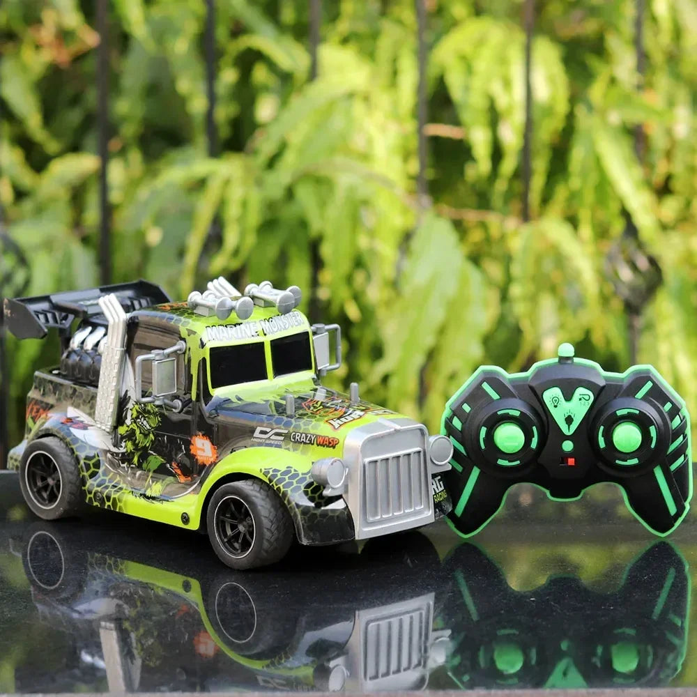 Rechargeable Remote Control Truck with 2.4GHz Frequency, Steam & LED Light Effects - ShopOnCliQ