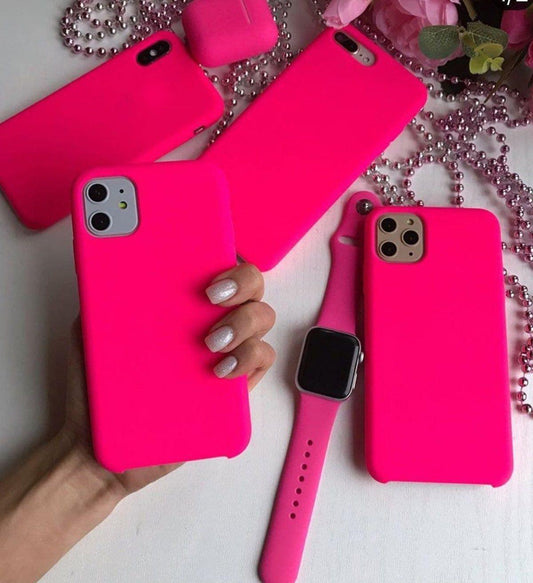 iPhone Liquid Silicon Case (Barbie Pink) - ShopOnCliQ