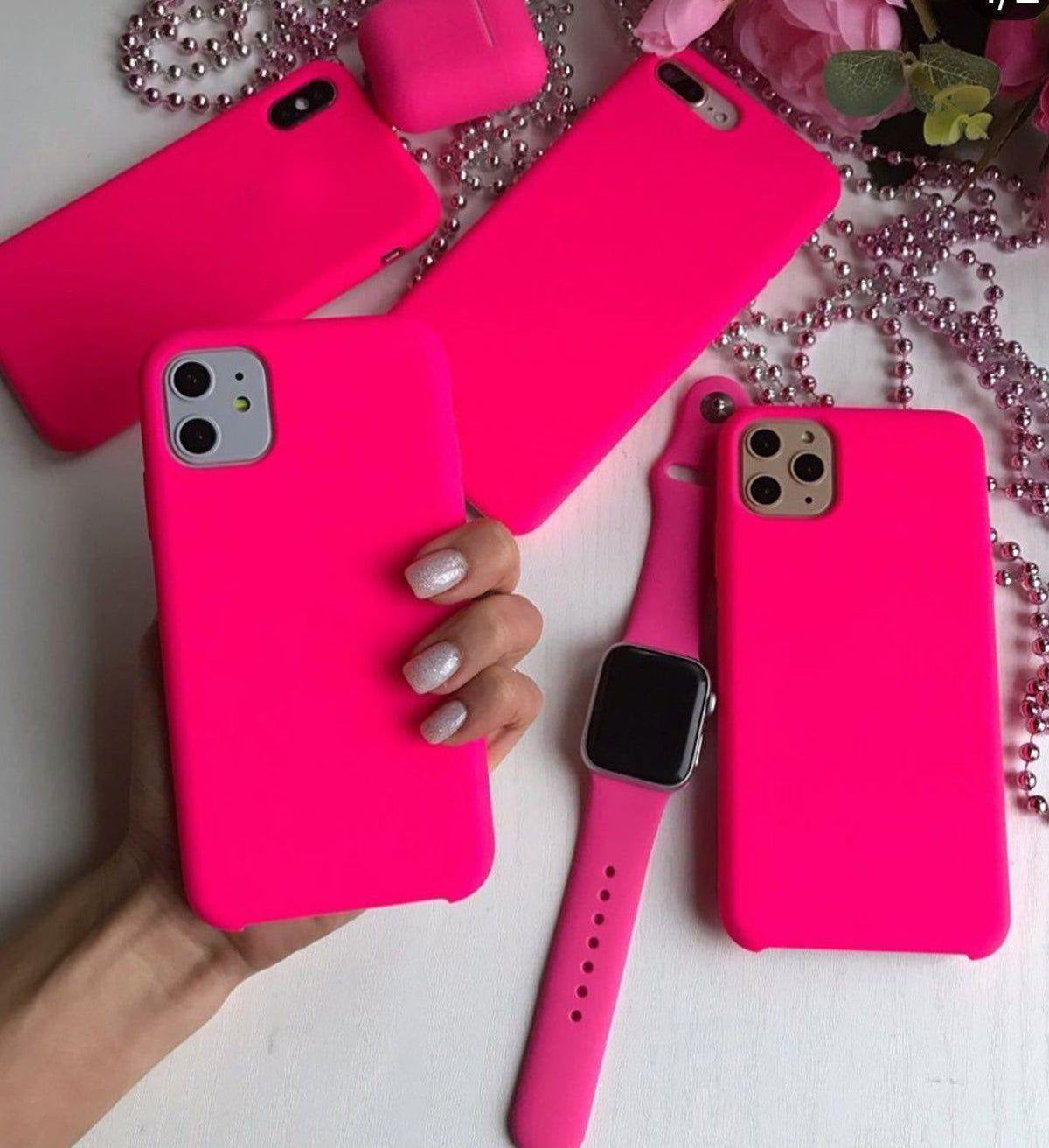 iPhone Liquid Silicon Case  (Barbie Pink) ShopOnCliQ