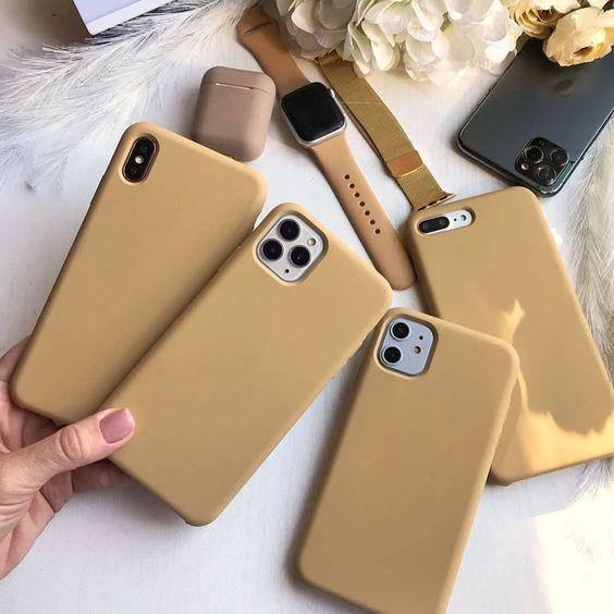 iPhone  Liquid  Silicon  Case (Beige) ShopOnCliQ