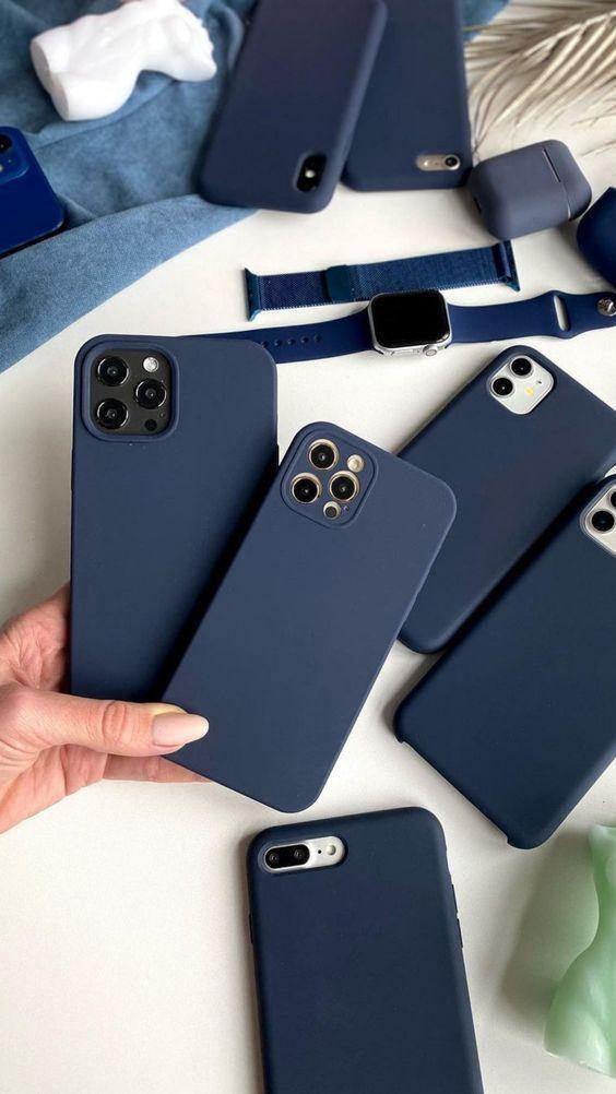 iPhone  Liquid  Silicon  Case (Midnight Blue) ShopOnCliQ