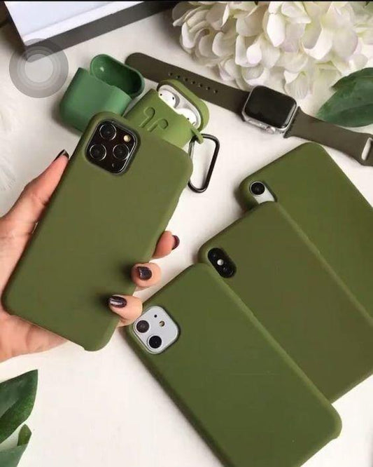 iPhone Liquid Silicon Case (Military green) - ShopOnCliQ