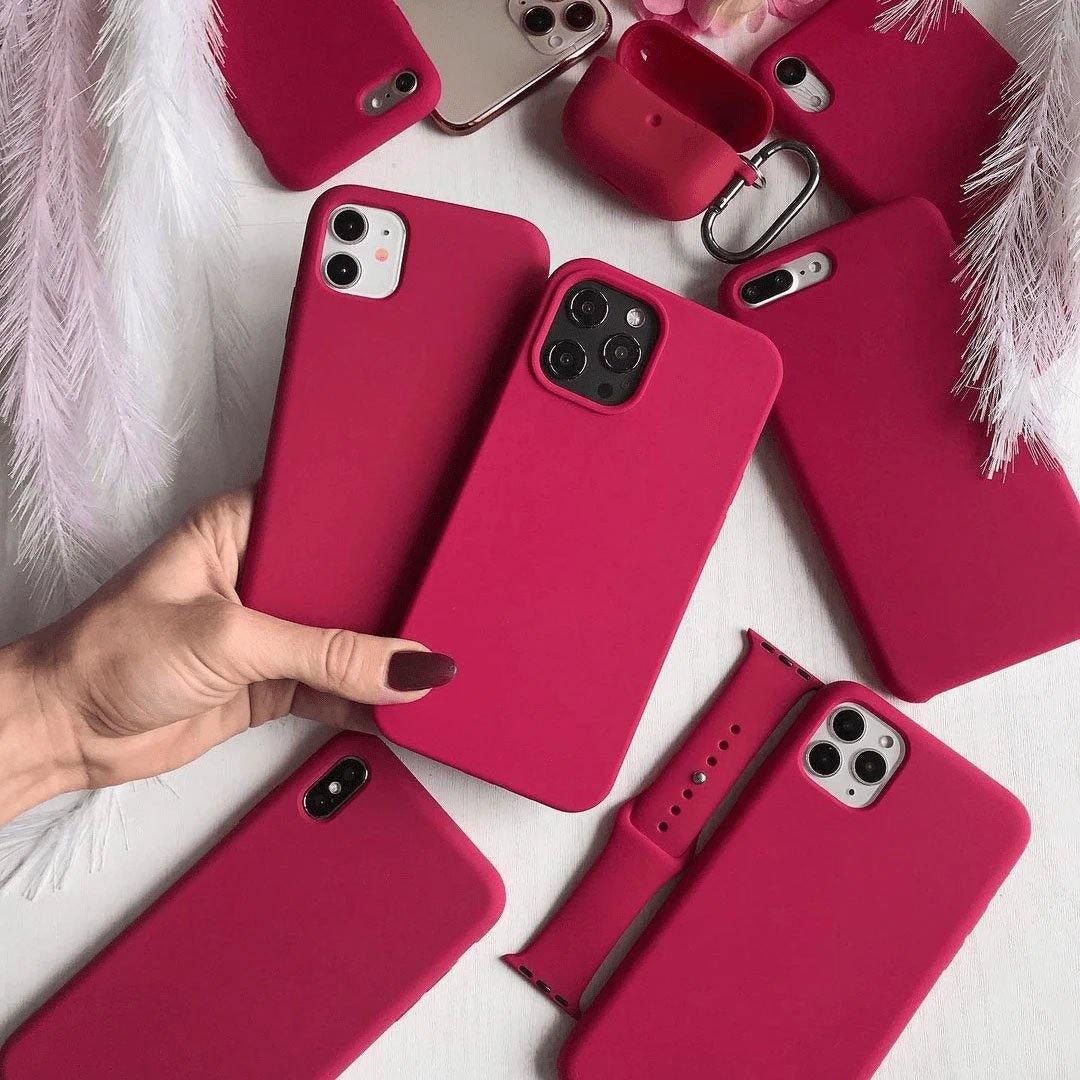 iPhone Liquid Silicon Case (Rose Red) - ShopOnCliQ