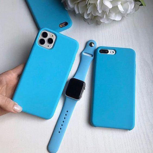 iPhone  Liquid  Silicon  Case (Surf Blue) ShopOnCliQ