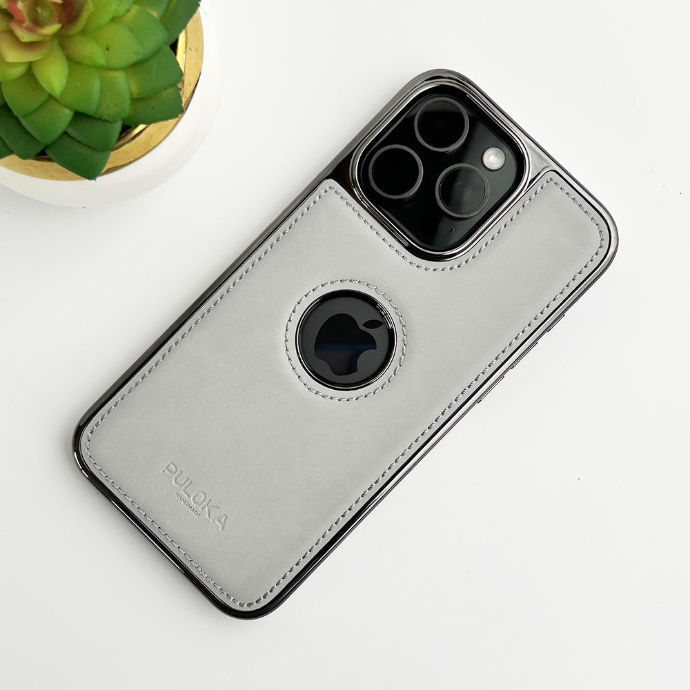 PU Leather Side Chrome Case Cover for iPhone | Premium Stylish Back Cover