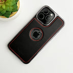 PU Leather Side Chrome Case Cover for iPhone | Premium Stylish Back Cover - ShopOnCliQ