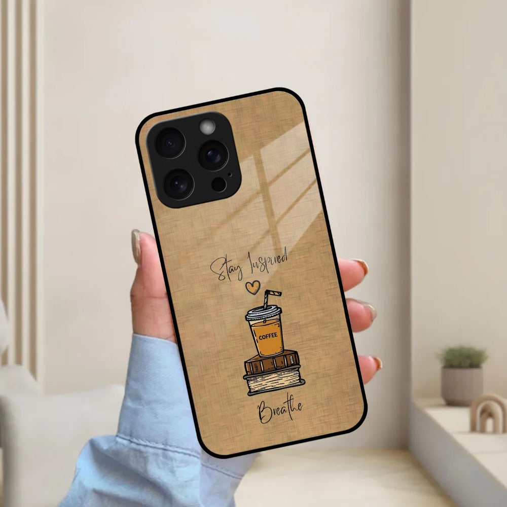 Inspired Sips Glass Case Cover For Motorola
