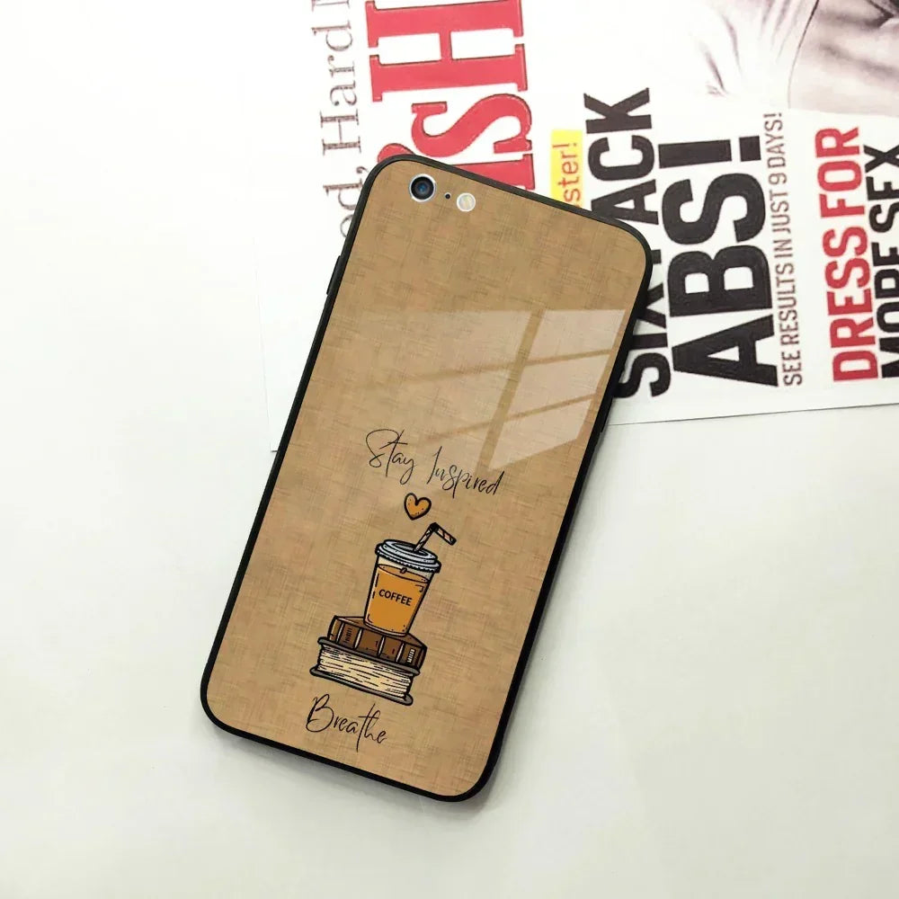 Inspired Sips Glass Case Cover For iPhone - ShopOnCliQ