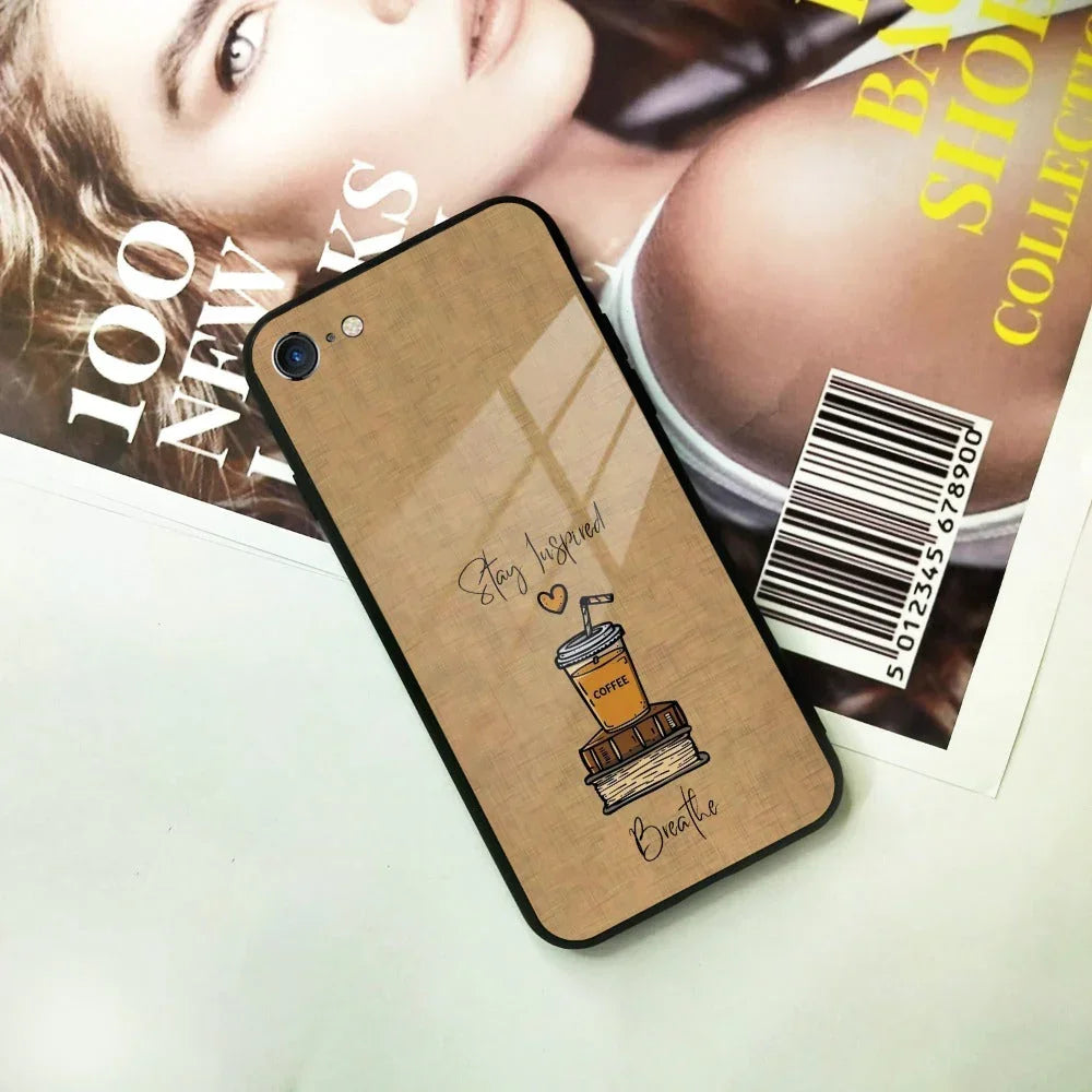 Inspired Sips Glass Case Cover For iPhone - ShopOnCliQ