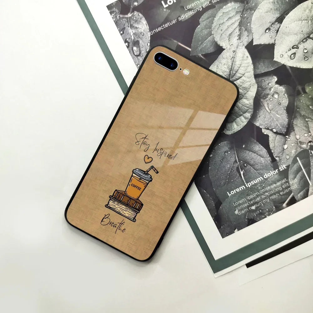 Inspired Sips Glass Case Cover For iPhone - ShopOnCliQ