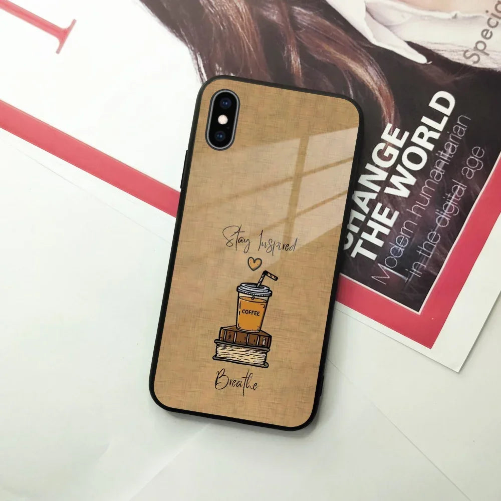 Inspired Sips Glass Case Cover For iPhone - ShopOnCliQ