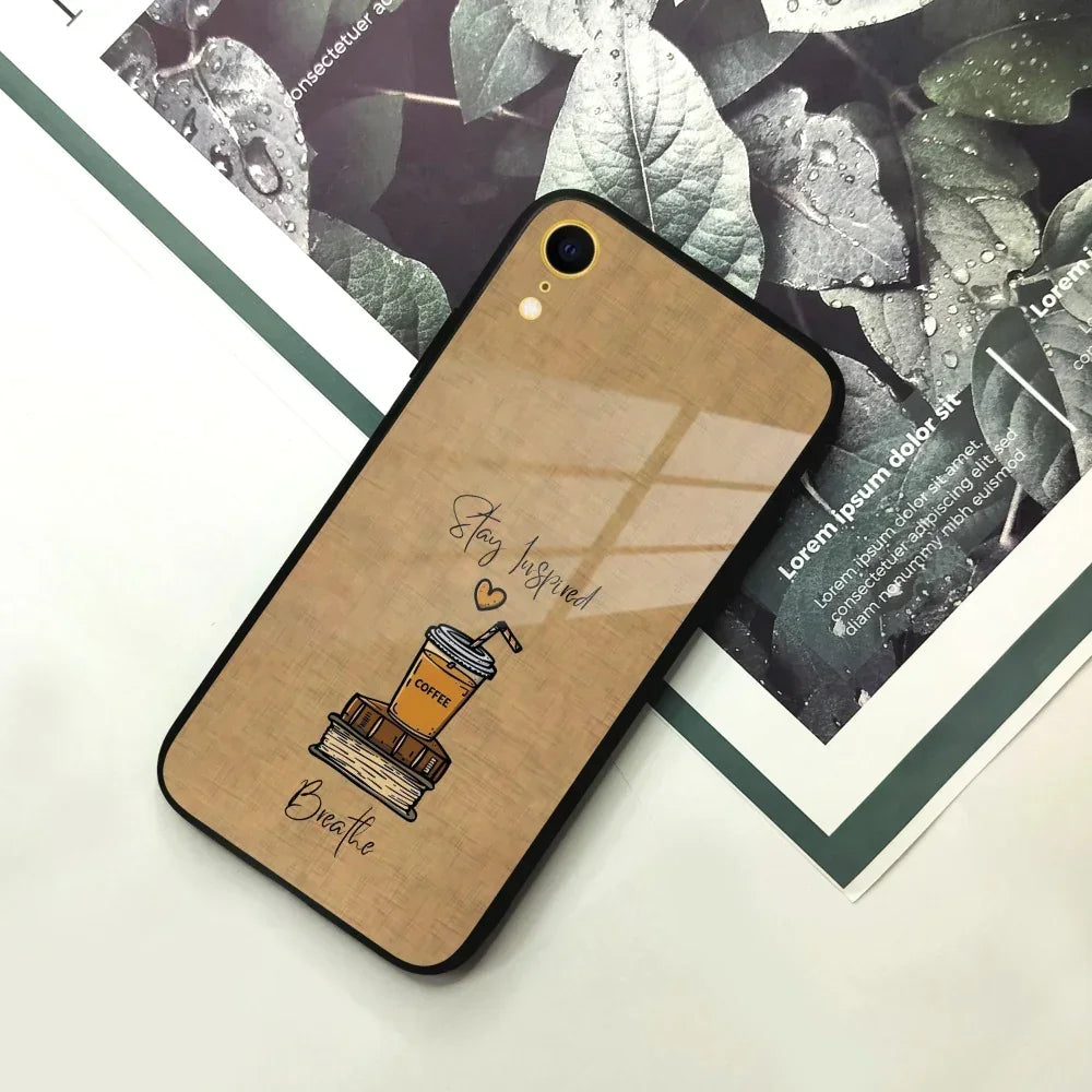 Inspired Sips Glass Case Cover For iPhone - ShopOnCliQ