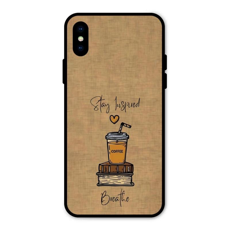 Inspired Sips Glass Case Cover For iPhone XS