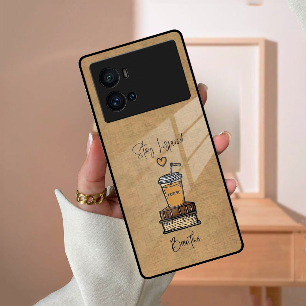 Inspired Sips Glass Case Cover For iQOO