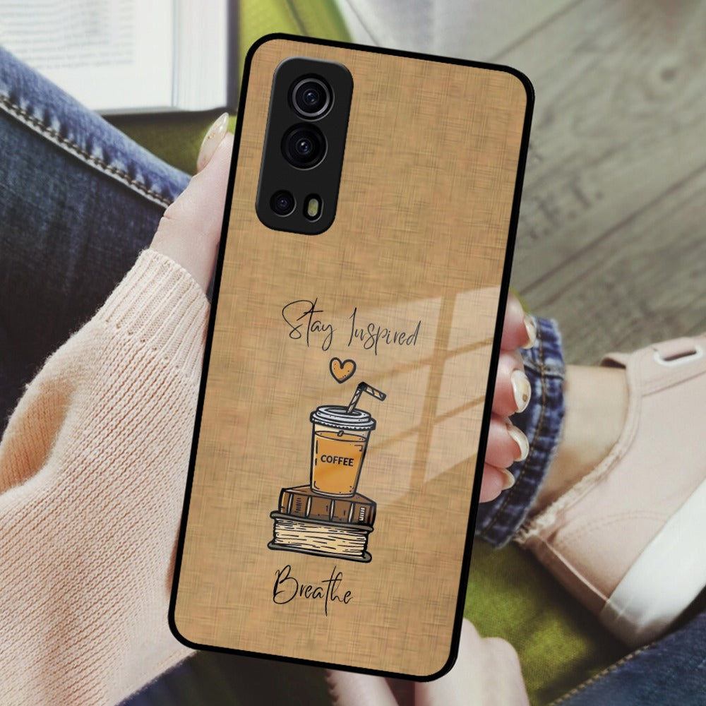 Inspired Sips Glass Case Cover For iQOO