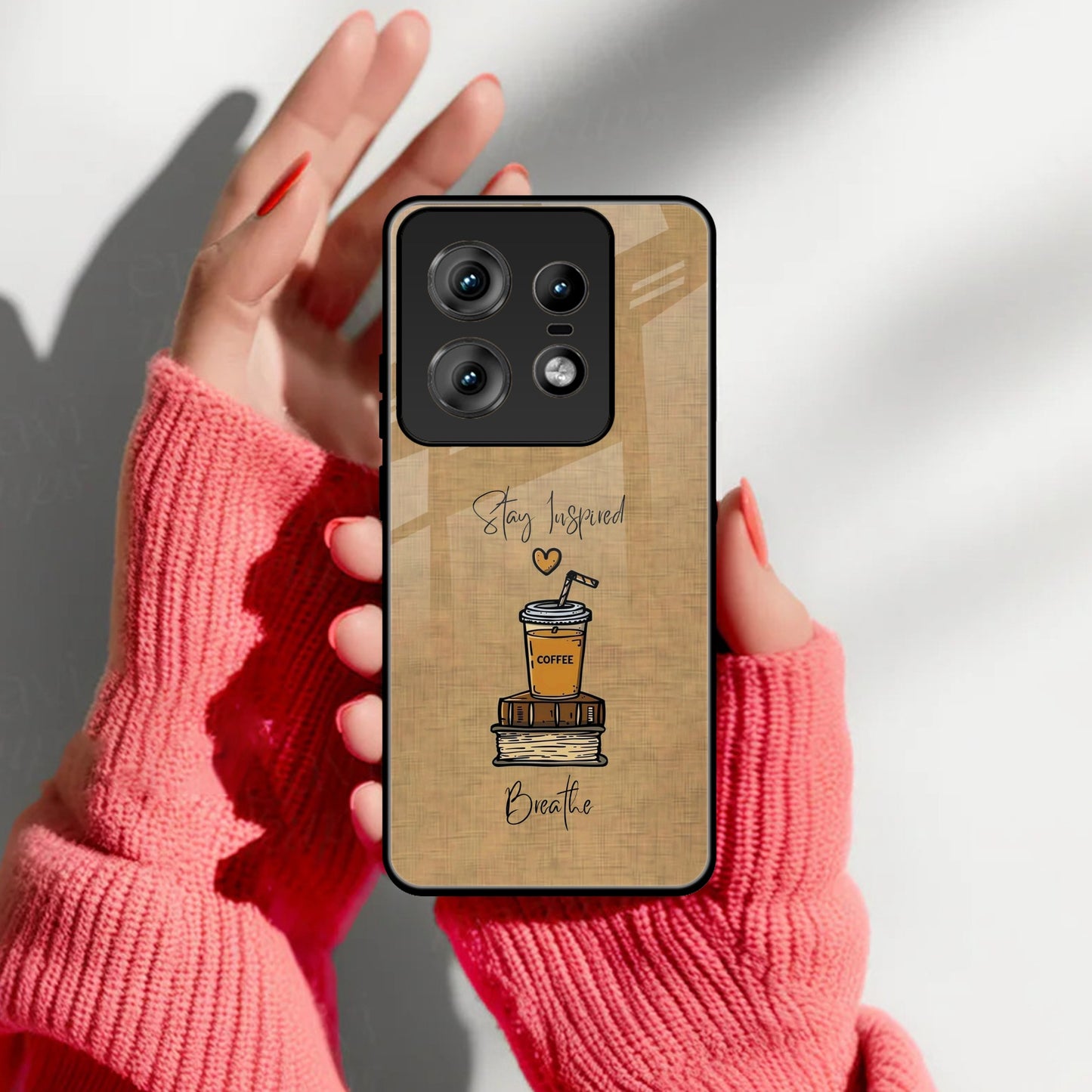 Inspired Sips Glass Case Cover For Motorola