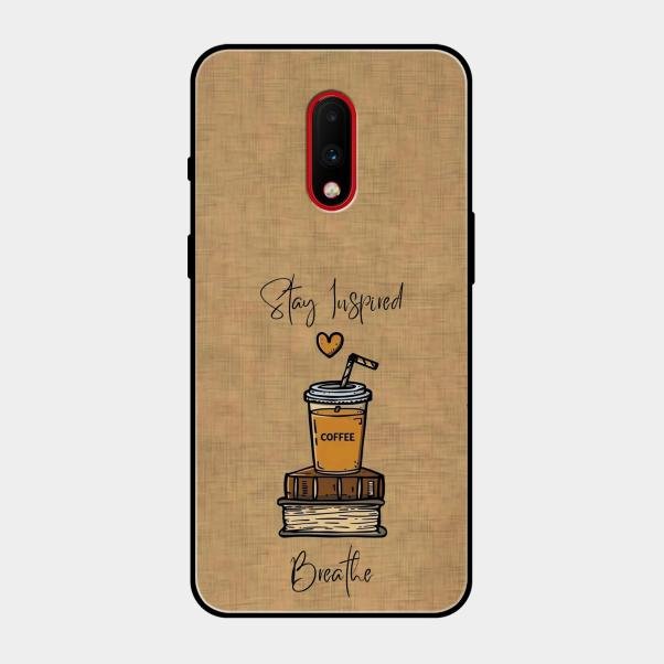 Inspired Sips Glass Case Cover For Oneplus 7