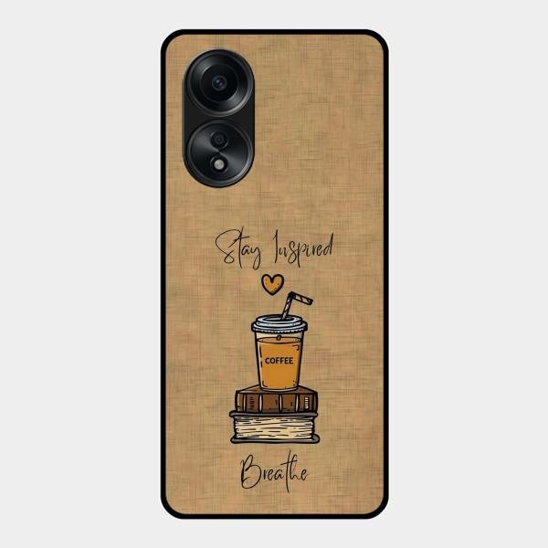 Inspired Sips Glass Case Cover For Oppo A58