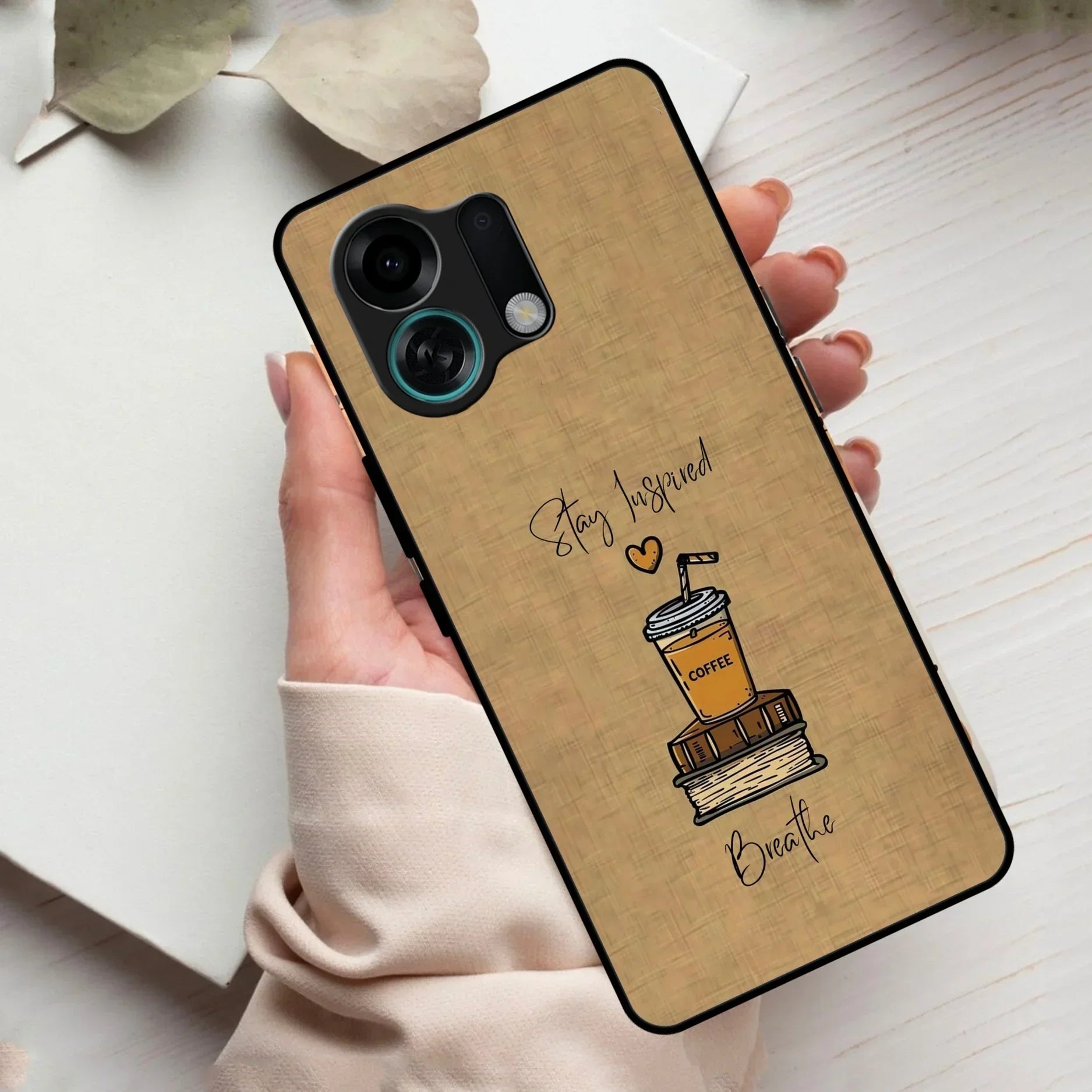 Inspired Sips Glass Case Cover For Oppo - ShopOnCliQ