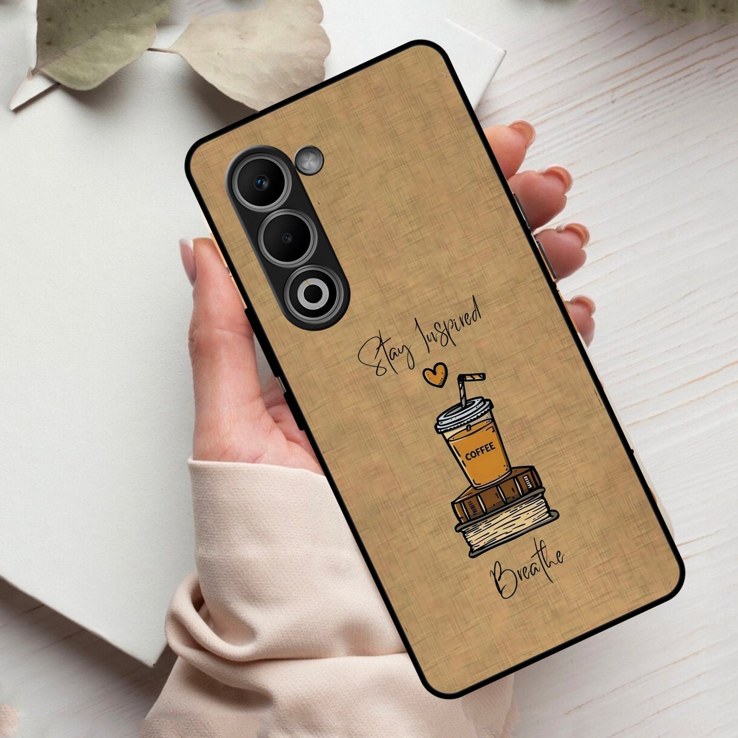 Inspired Sips Glass Case Cover For Oppo