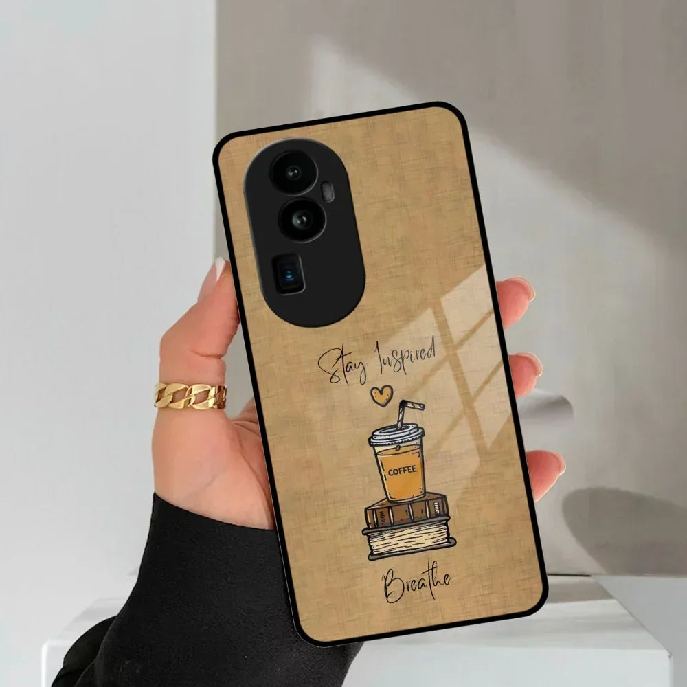 Inspired Sips Glass Case Cover For Oppo - ShopOnCliQ