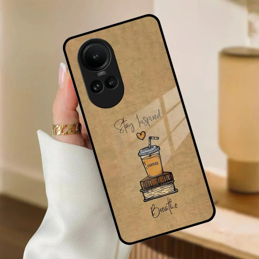 Inspired Sips Glass Case Cover For Oppo - ShopOnCliQ