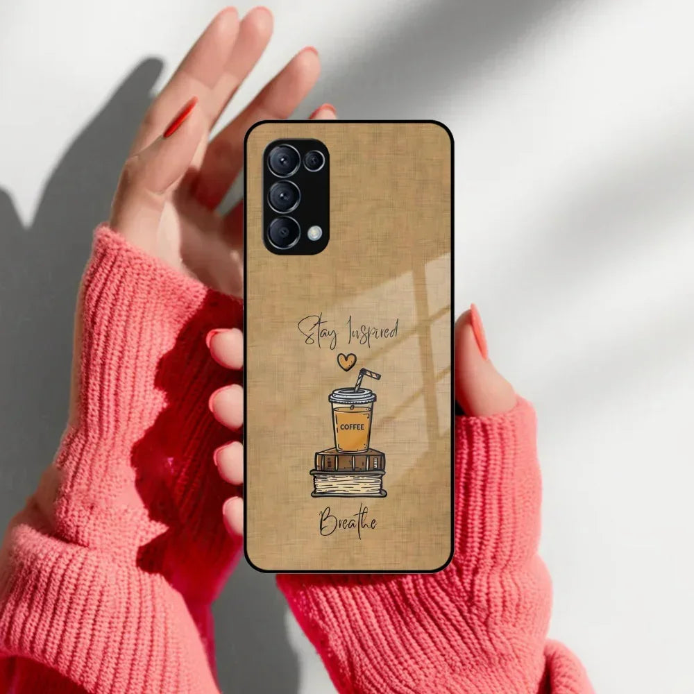 Inspired Sips Glass Case Cover For Oppo - ShopOnCliQ