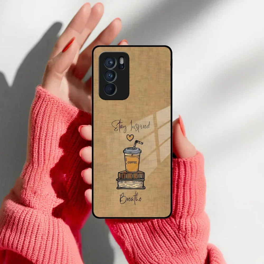 Inspired Sips Glass Case Cover For Oppo - ShopOnCliQ